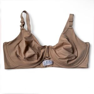 Vassarette Minimizer Bra 40DD Nude Underwire Full Coverage Support Bra Tan Beige